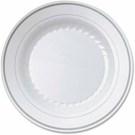 WNA-COMET Plates, Round, Heavyweight Plastic, 9in Dia, White, 10PK WNARSMP91210W